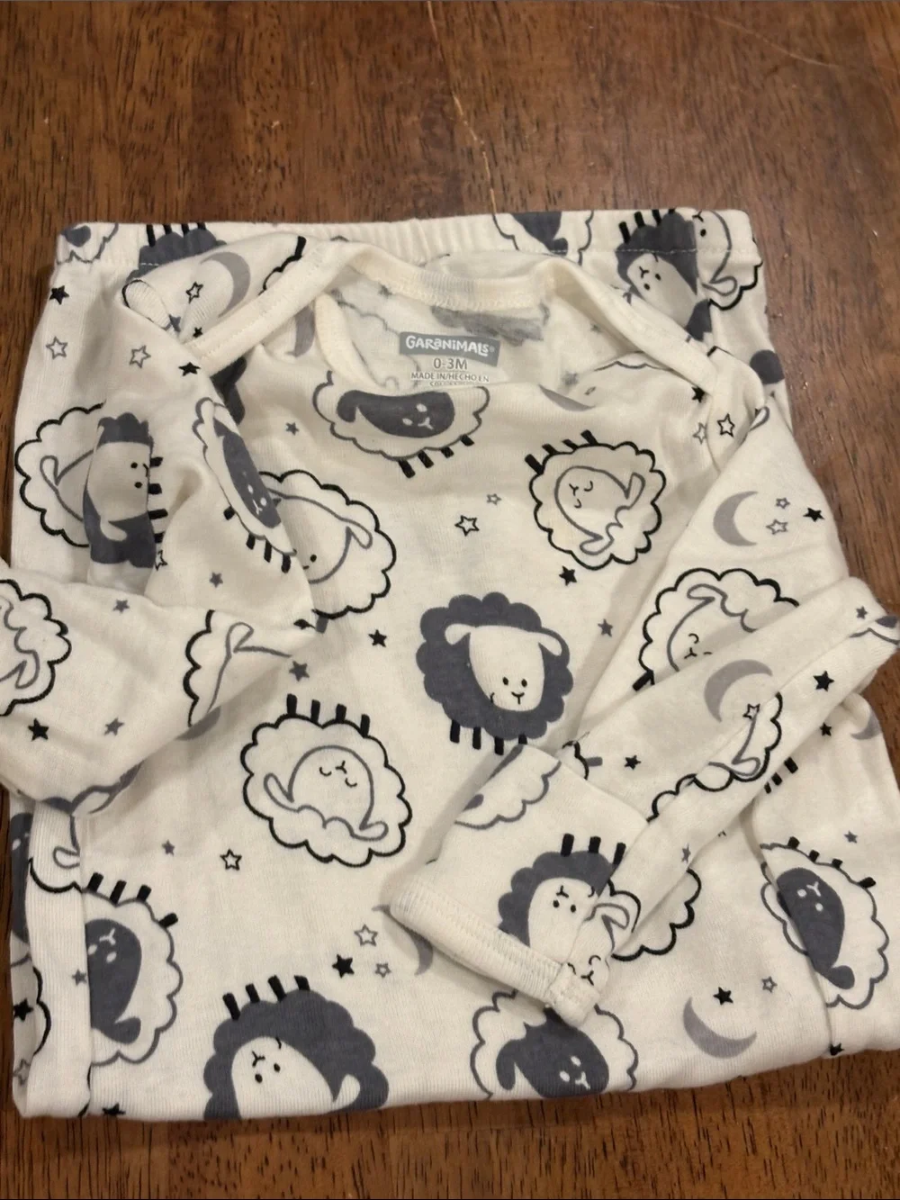 Garanimals Cream and Gray Lion-Print Long Sleeve Sleep Sack